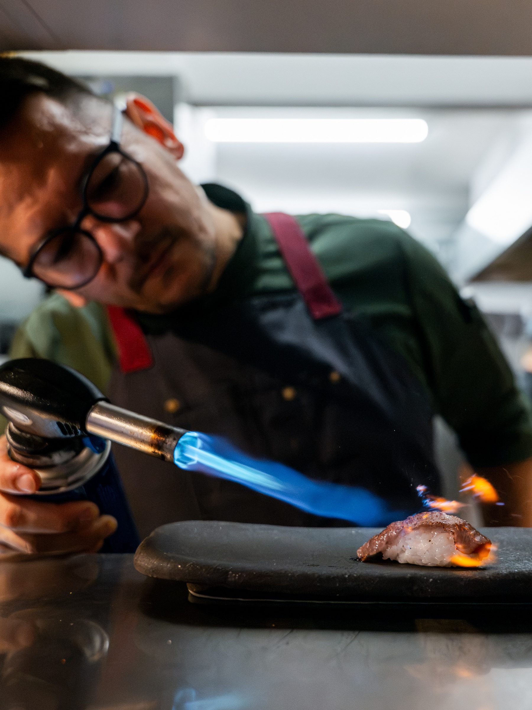 Flambieren in der Küche